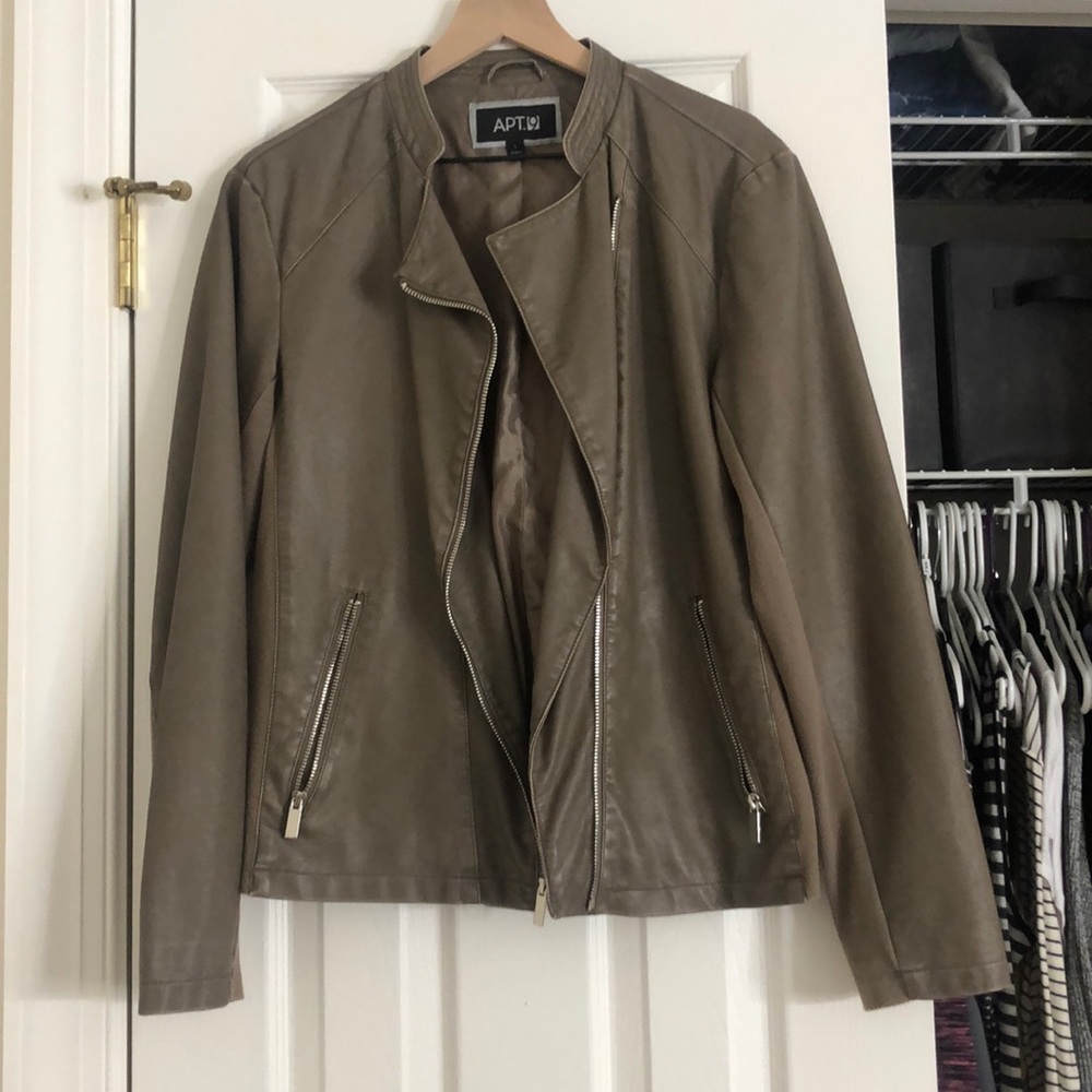 Faux leather Gray jacket